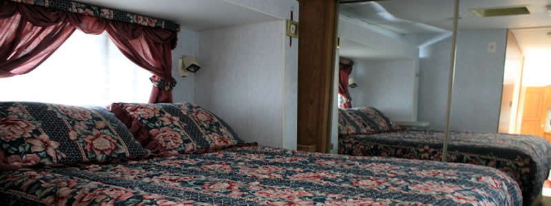 Davy Crockett Campground rental 5th wheel bedroom