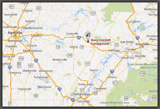 Davy Crockett Campground Crossville Tennessee